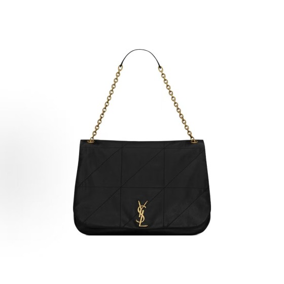 SAINT LAURENT YSL JAMIE 4.3 Distressed Logo Chain Hand bill Shoulder bag for women, black